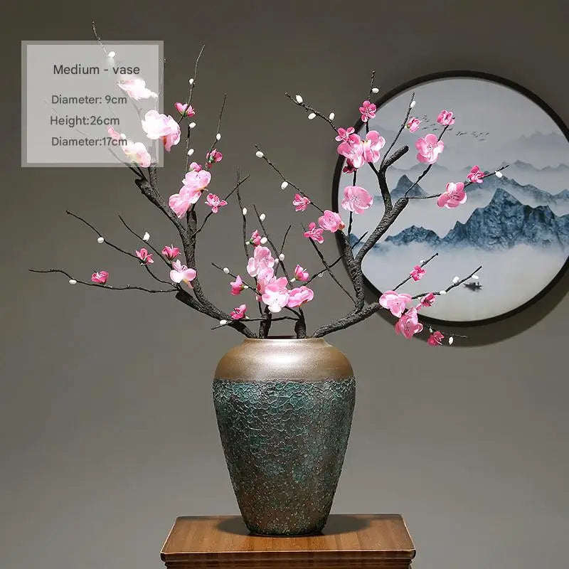 Modern Vase Handmade Ceramic Porcelain Vase Minimalist Art Deco Vase Artificial Flower Set Flower Vase Home Table Decor Vase Set